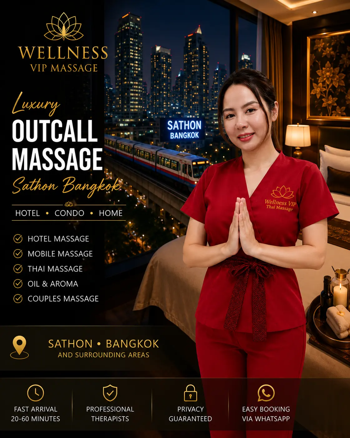 Luxury Mobile Massage Bangkok Hotel and Condo Service