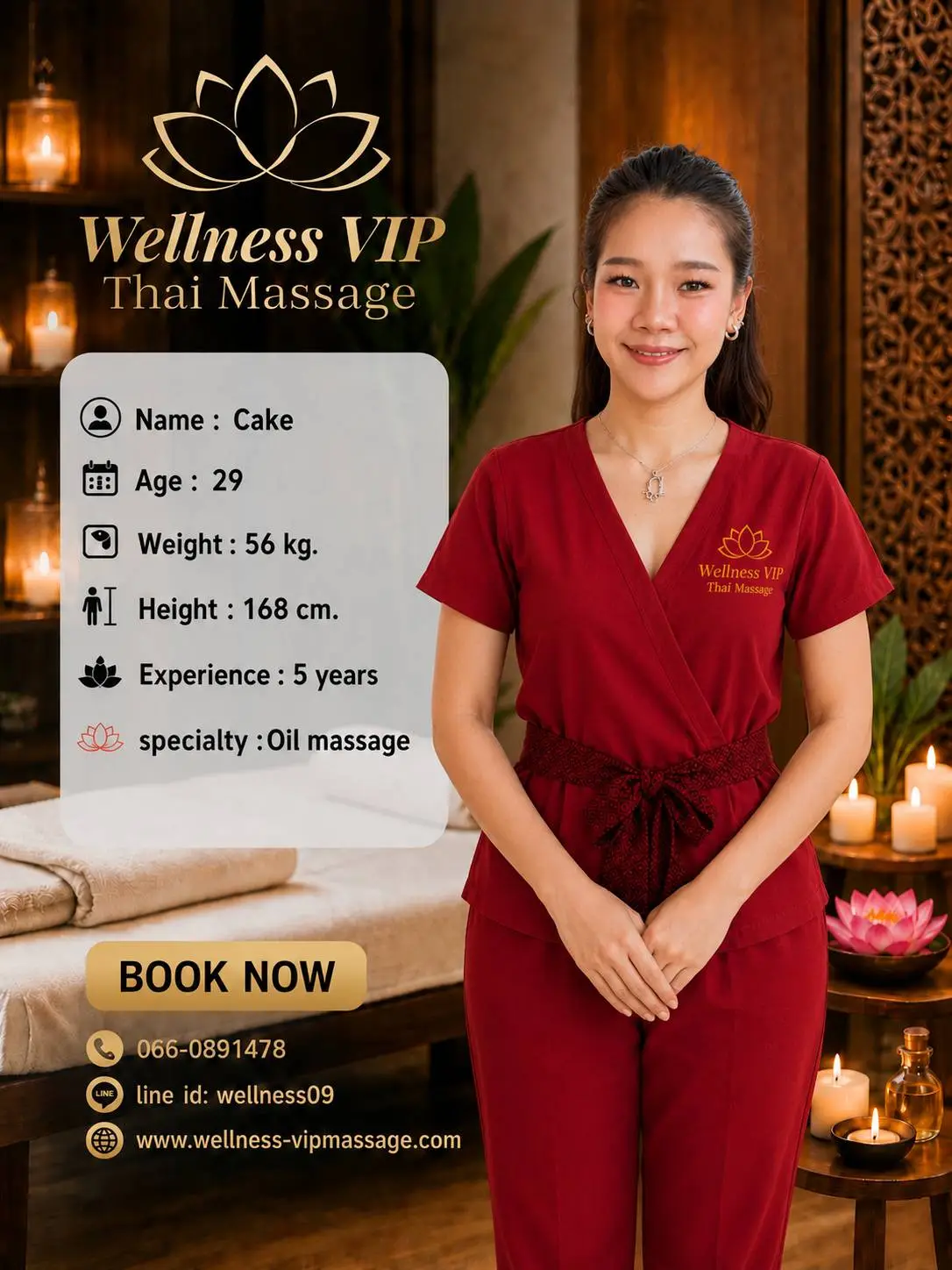 Cake Oil Massage Therapist Bangkok
