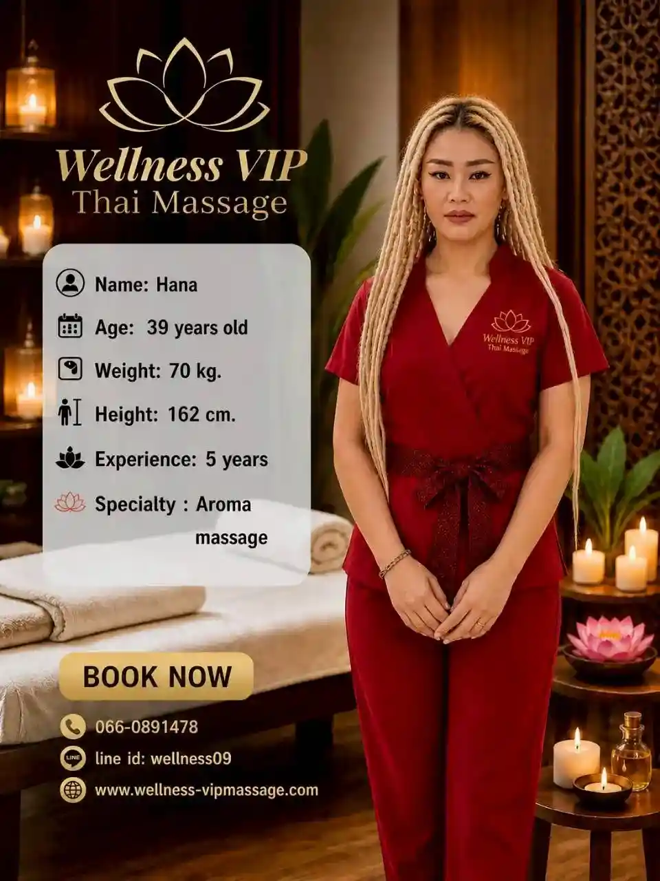 Hana Aroma Massage therapist Phuket